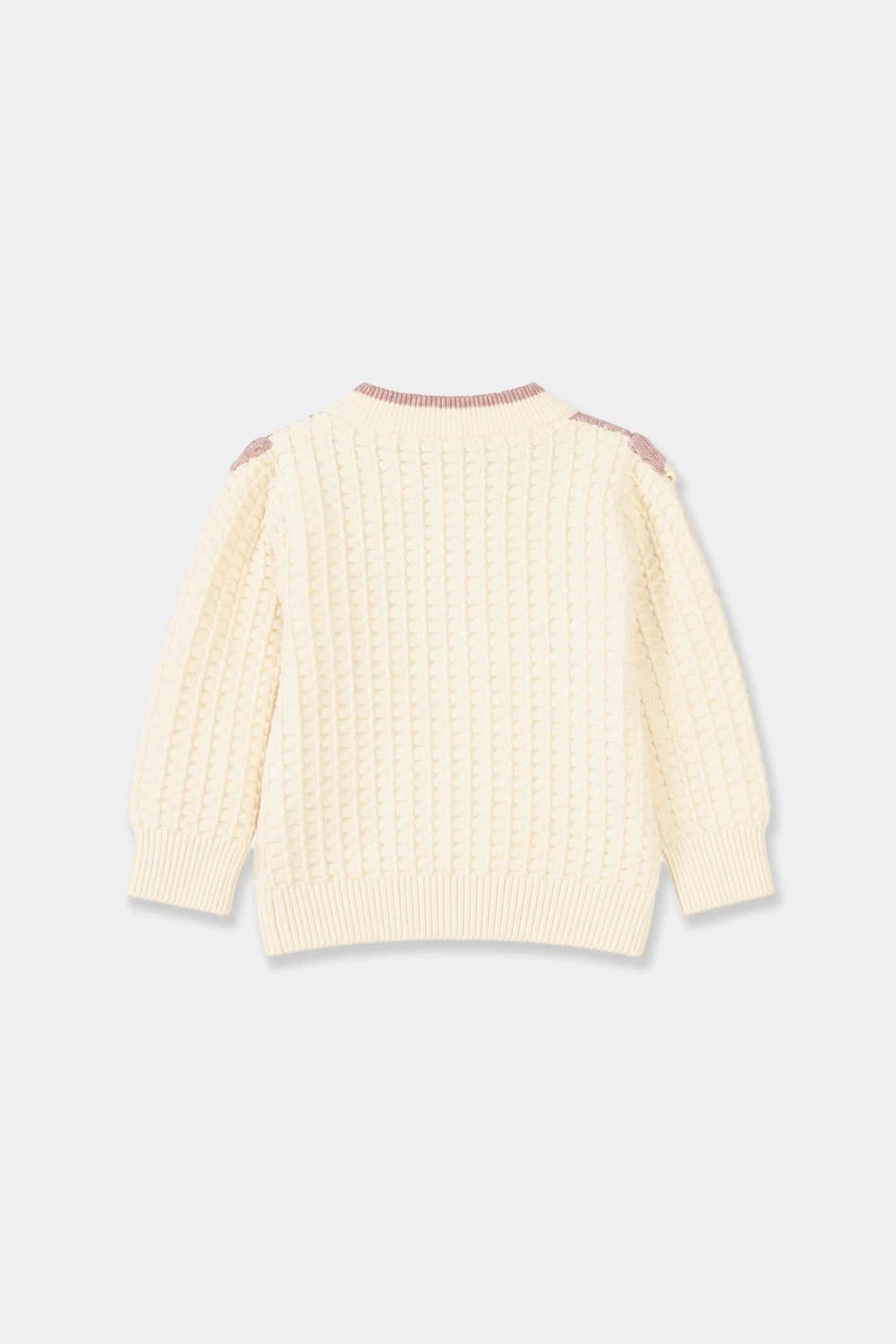 Infant Girls Acrylic Co-ord Set-Box Cabling-Lt.Pink