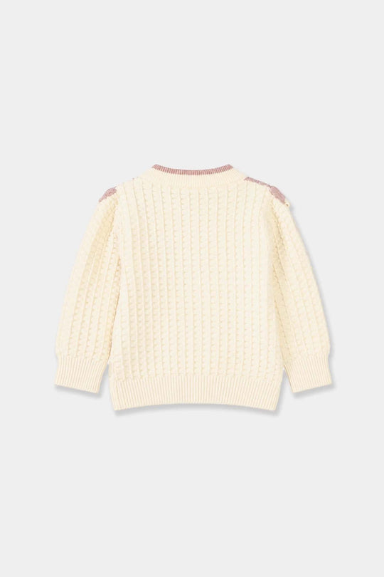 Infant Girls Acrylic Co-ord Set-Box Cabling-Lt.Pink