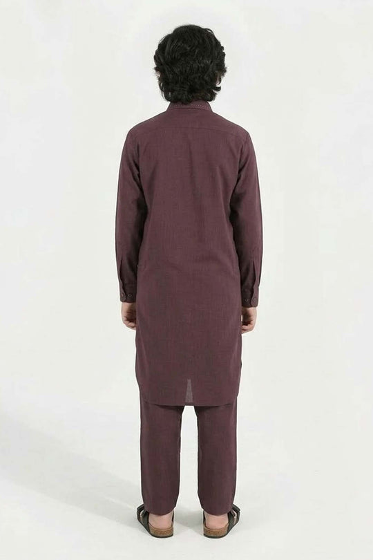 Boys Poly Viscose 2 Piece Suit - Magenta