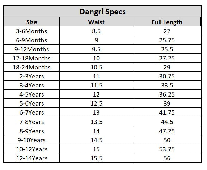 Boys Denim Stretch Dangri Panel-BROWN