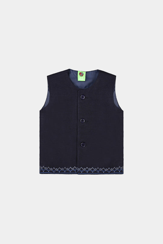 Infant Boys Poly Viscose 3 Piece Suit (Royal)-R/Blue