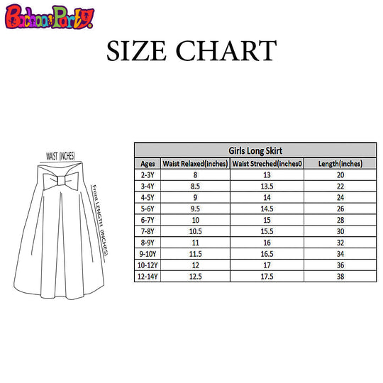 Girls Poly Crinkle Long Skirt Flower - Multi