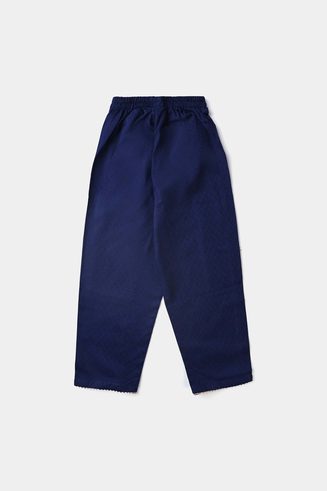 Girls Jacquard EMB 2PC Suit Sakoon-Navy Blue