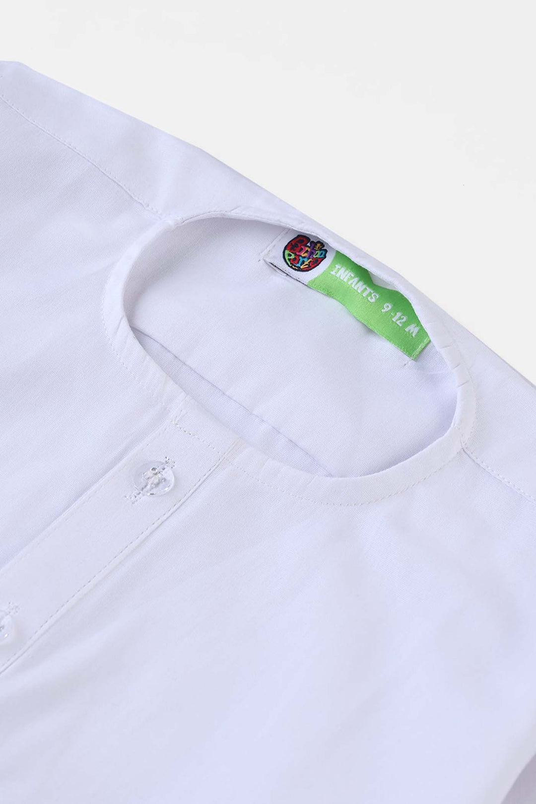 Infant Boys Cotton Poplin Shalwar Suit (Elegant)-White