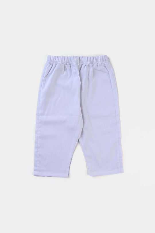Infant Boys Cotton Poplin Shalwar Suit (Elegant)-White