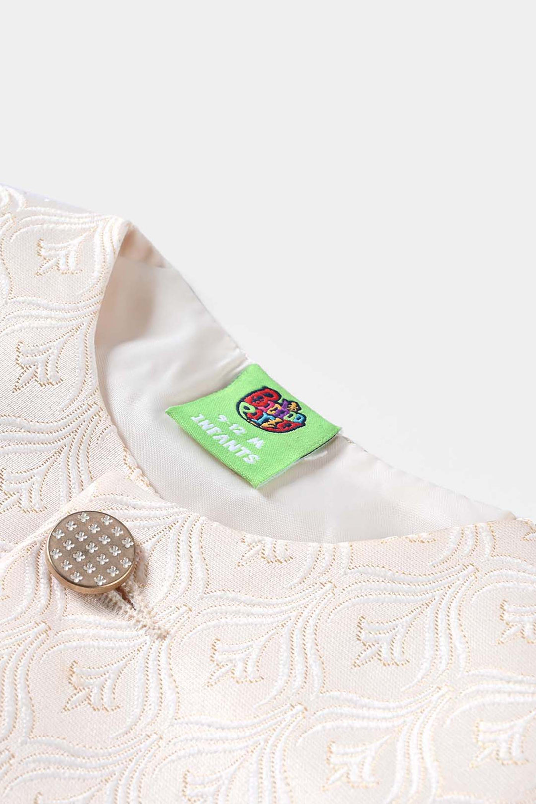 Infant Boys Poly Viscose Waistcoat (Royal)-Off White