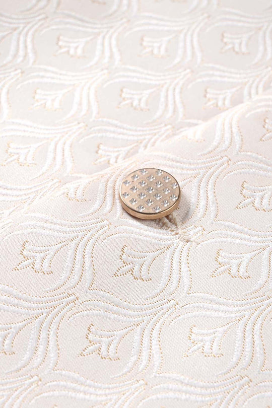 Infant Boys Poly Viscose Waistcoat (Royal)-Off White