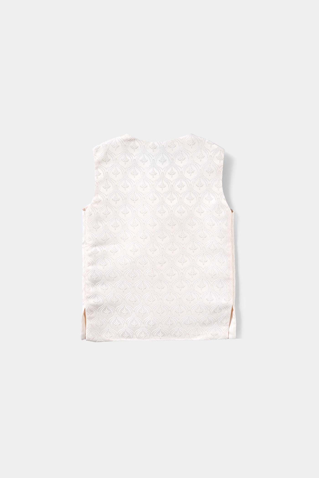 Infant Boys Poly Viscose Waistcoat (Royal)-Off White