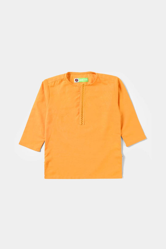 Infant Boys Cotton Slub 3Piece Suit (Floral Boti)-Citrus