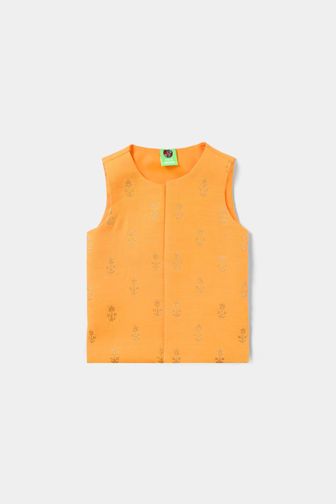 Infant Boys Cotton Slub 3Piece Suit (Floral Boti)-Citrus