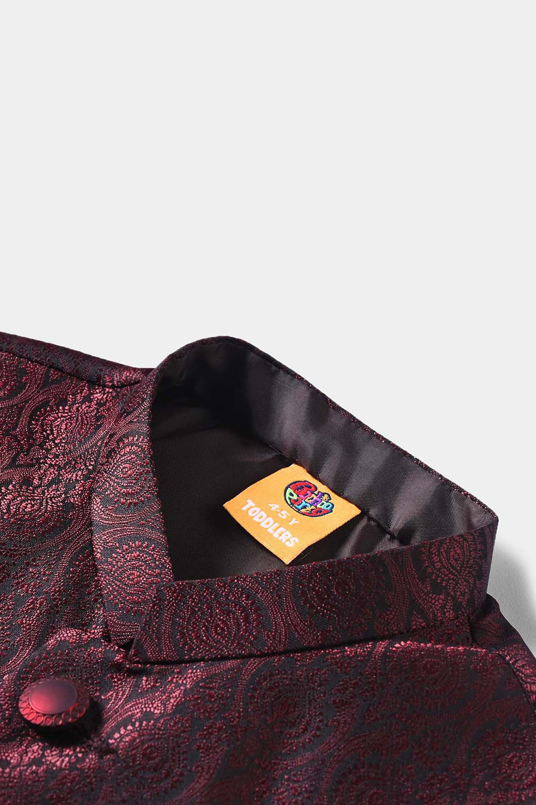 Boys Poly Viscose Waistcoat-MAROON