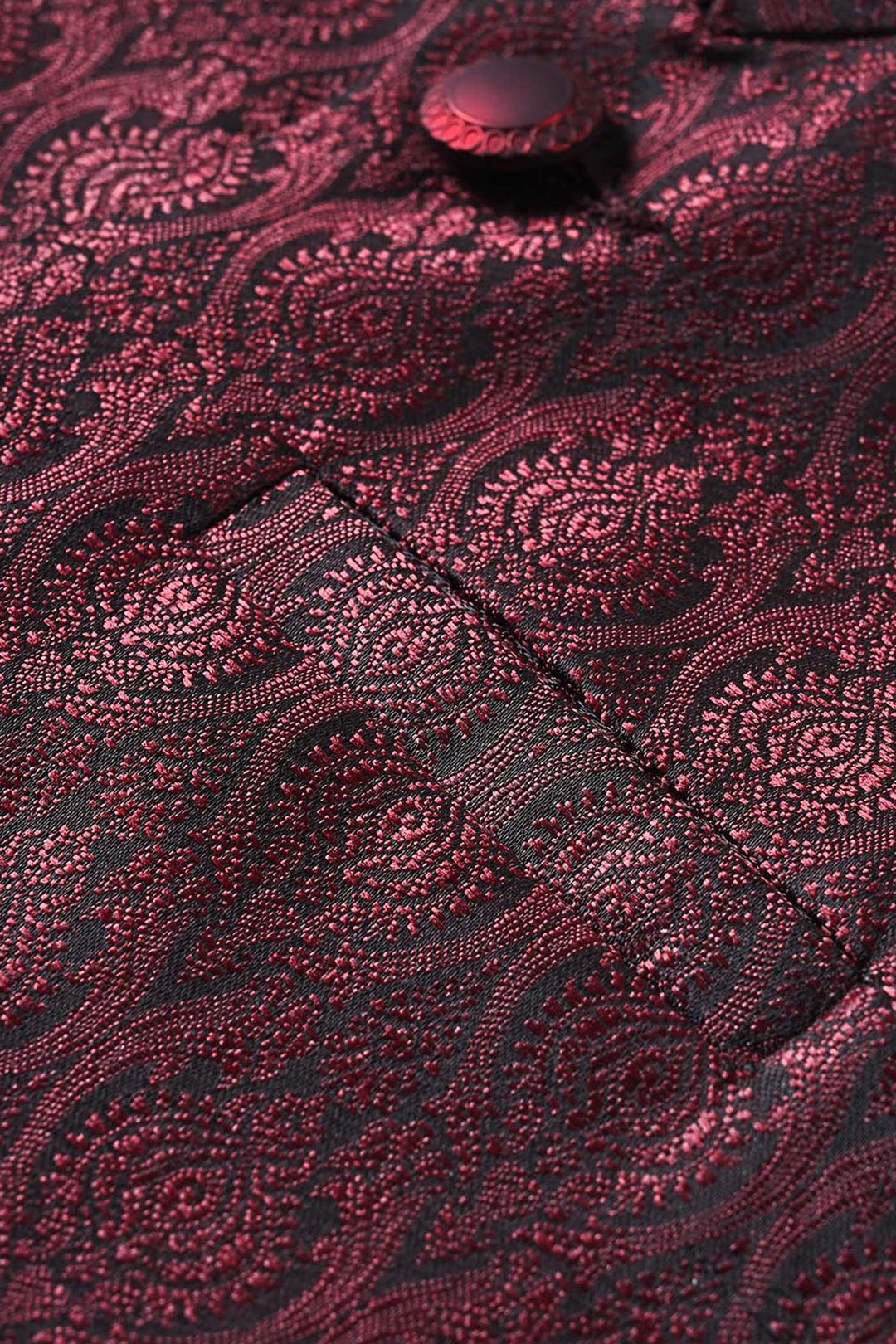 Boys Poly Viscose Waistcoat-MAROON