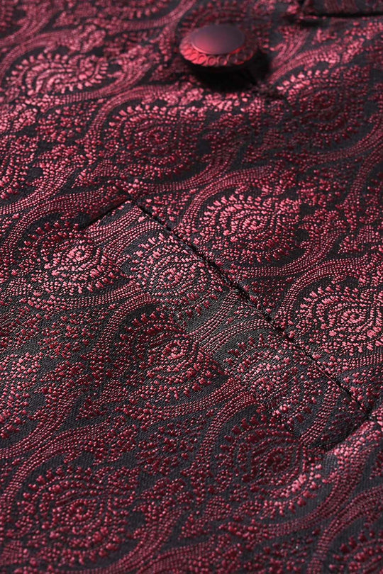 Boys Poly Viscose Waistcoat-MAROON