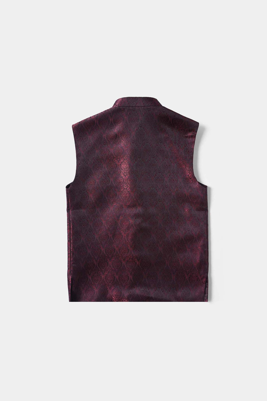 Boys Poly Viscose Waistcoat-MAROON