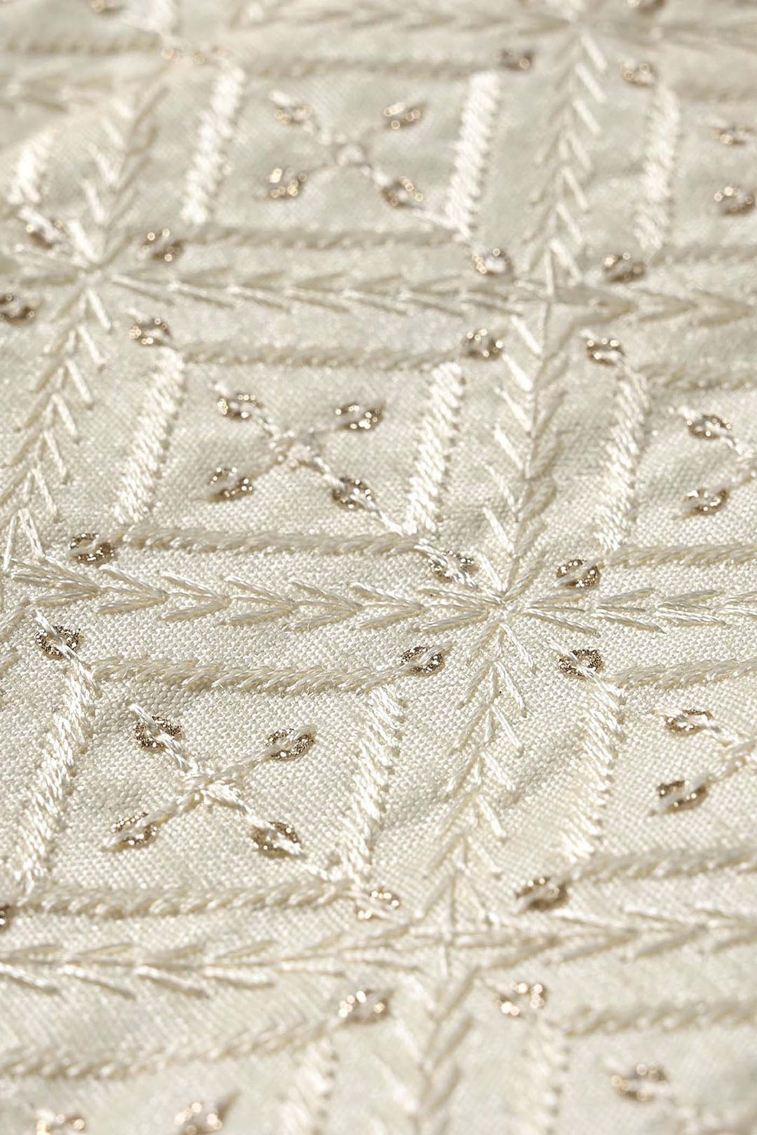 Infant Boys Poly Viscose Waistcoat (Sequence EMB)-Off White