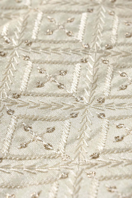 Infant Boys Poly Viscose Waistcoat (Sequence EMB)-Off White