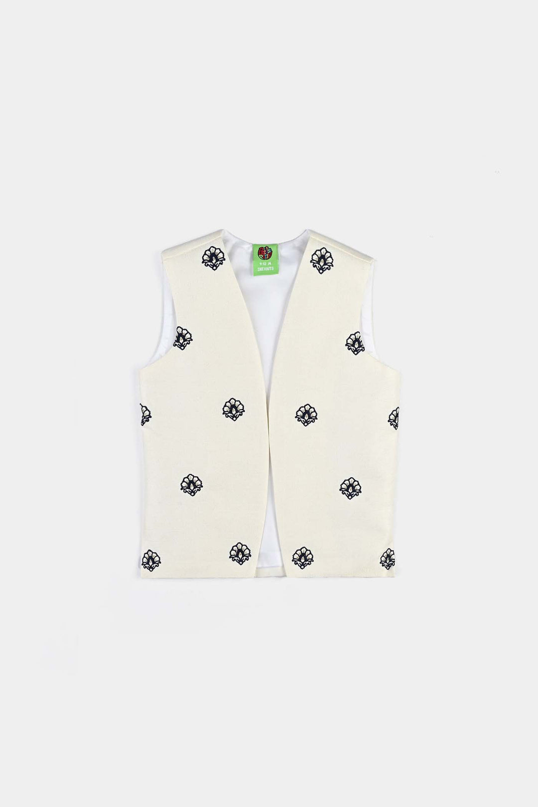 Infant Boys Poly Viscose Waistcoat-Cream