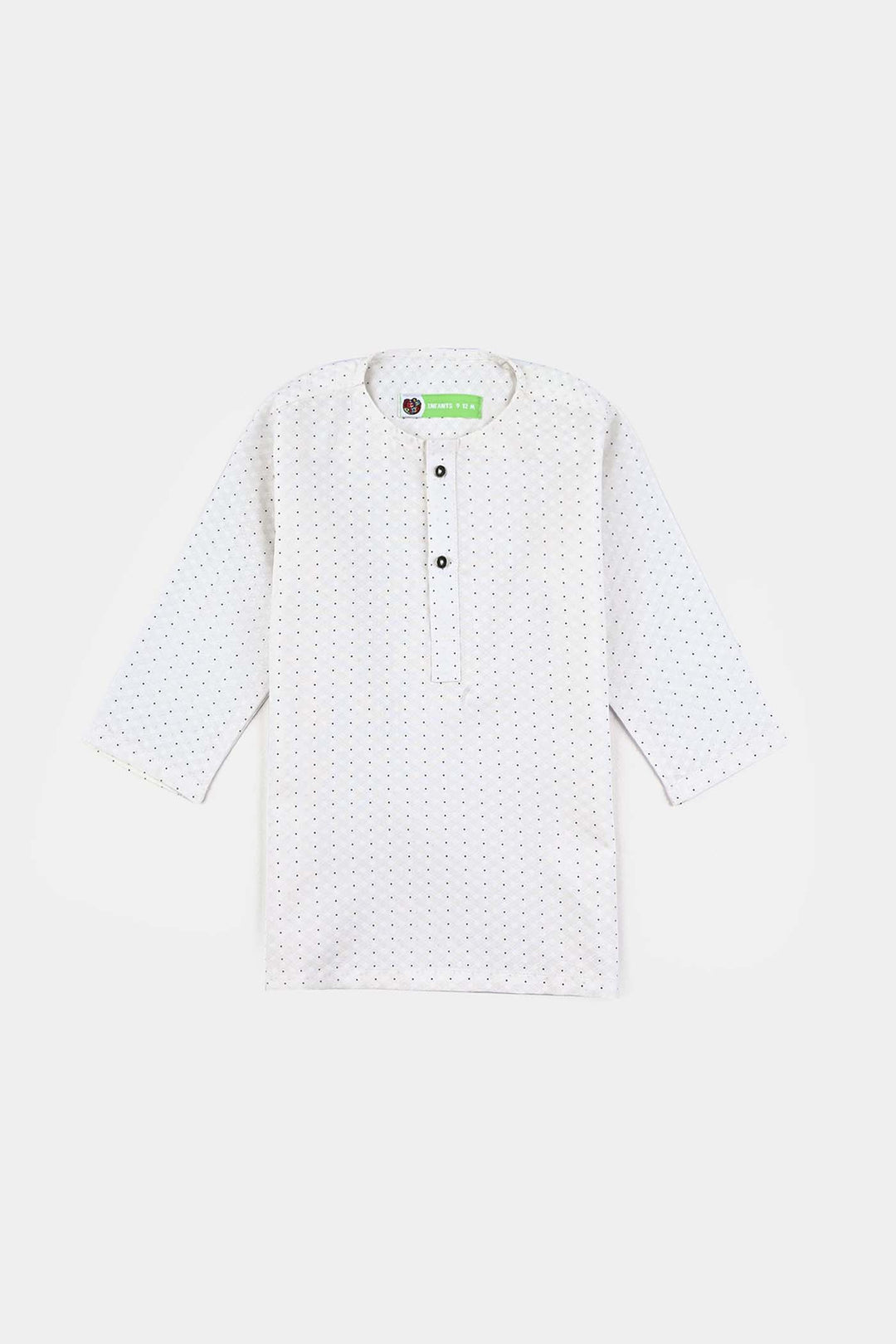 Infants Boys Poly Viscose Shalwar Suit-OFF-White