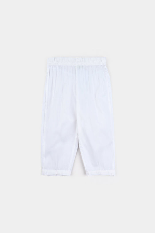 Infants Boys Poly Viscose Shalwar Suit-OFF-White