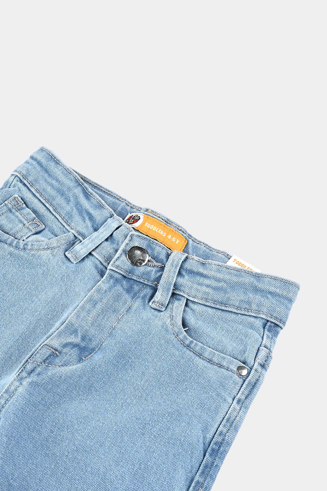 Boys Denim Stretch Pant Basic Regular Fit-Ice Blue