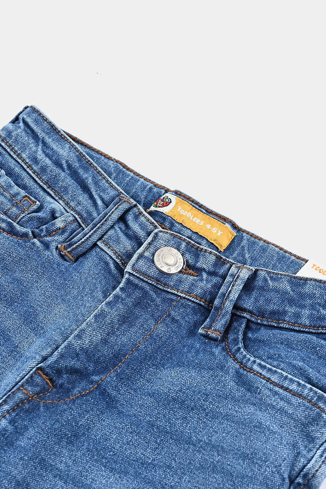 Boys Denim Stretch  Pant Basic Regular Fit - Mid Blue