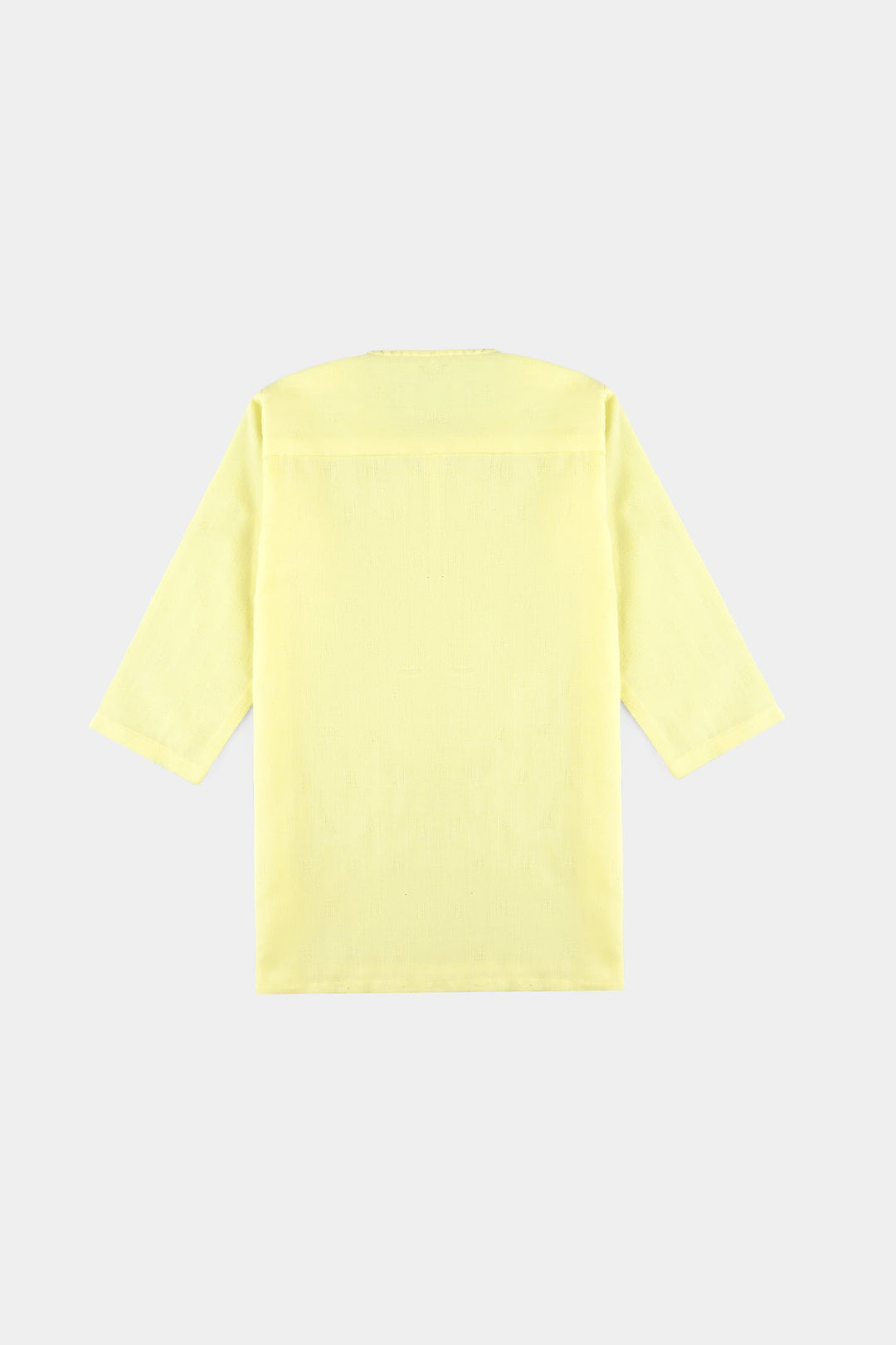 Infants Boys Cotton Jacquard Basic Kurta (VIBRANT)-Yellow