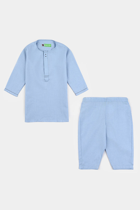 Infants Boys Poly Viscose Shalwar Suits -L/BLUE