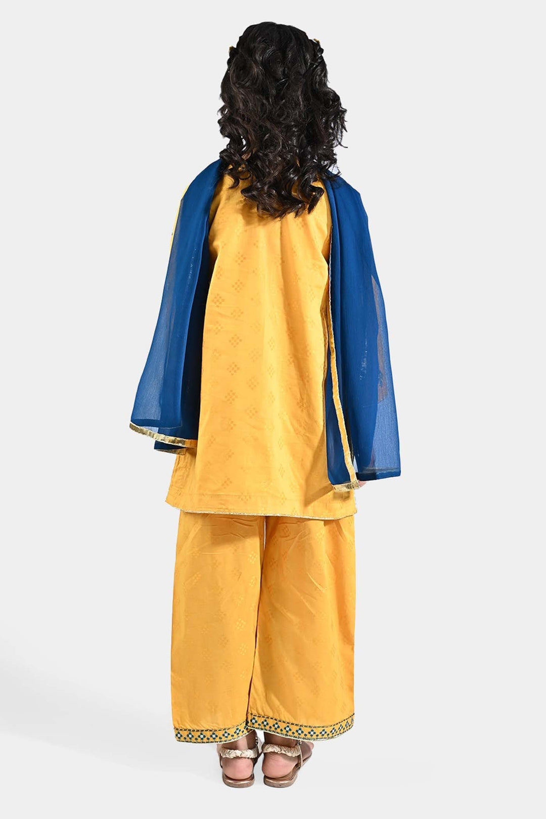 Girls Jacquard 3 Pcs Ishq - Yellow