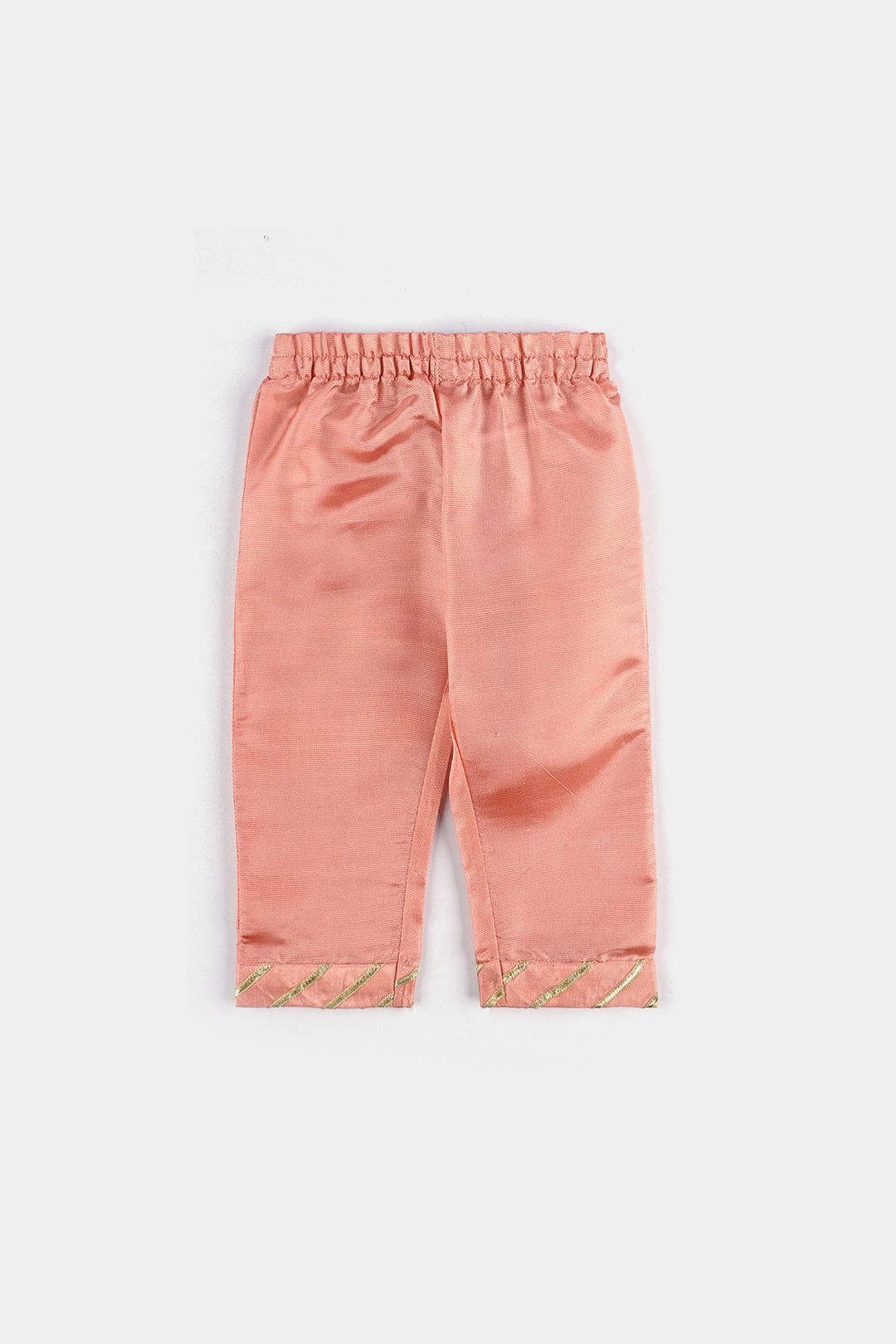 Infant Girls Raw Silk 2 Pcs Little Princess-Peach