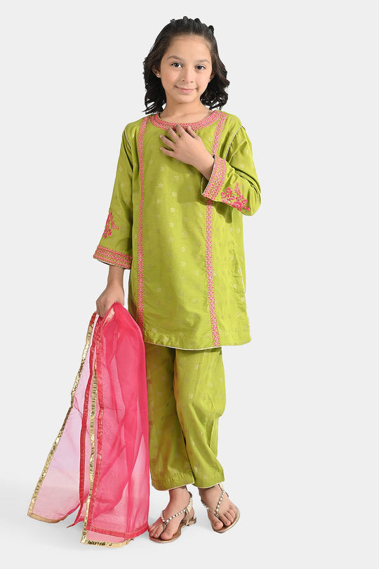 Girls Jacquard 3 Pcs Hassen-Green