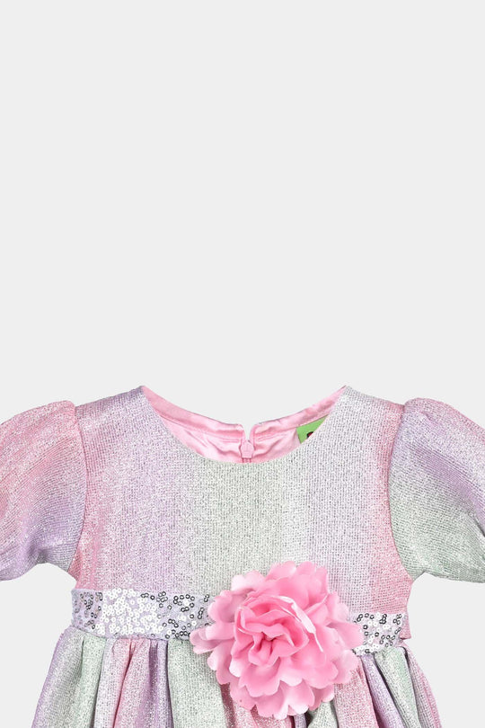 Girls Fancy Frock Sparkling-Multi