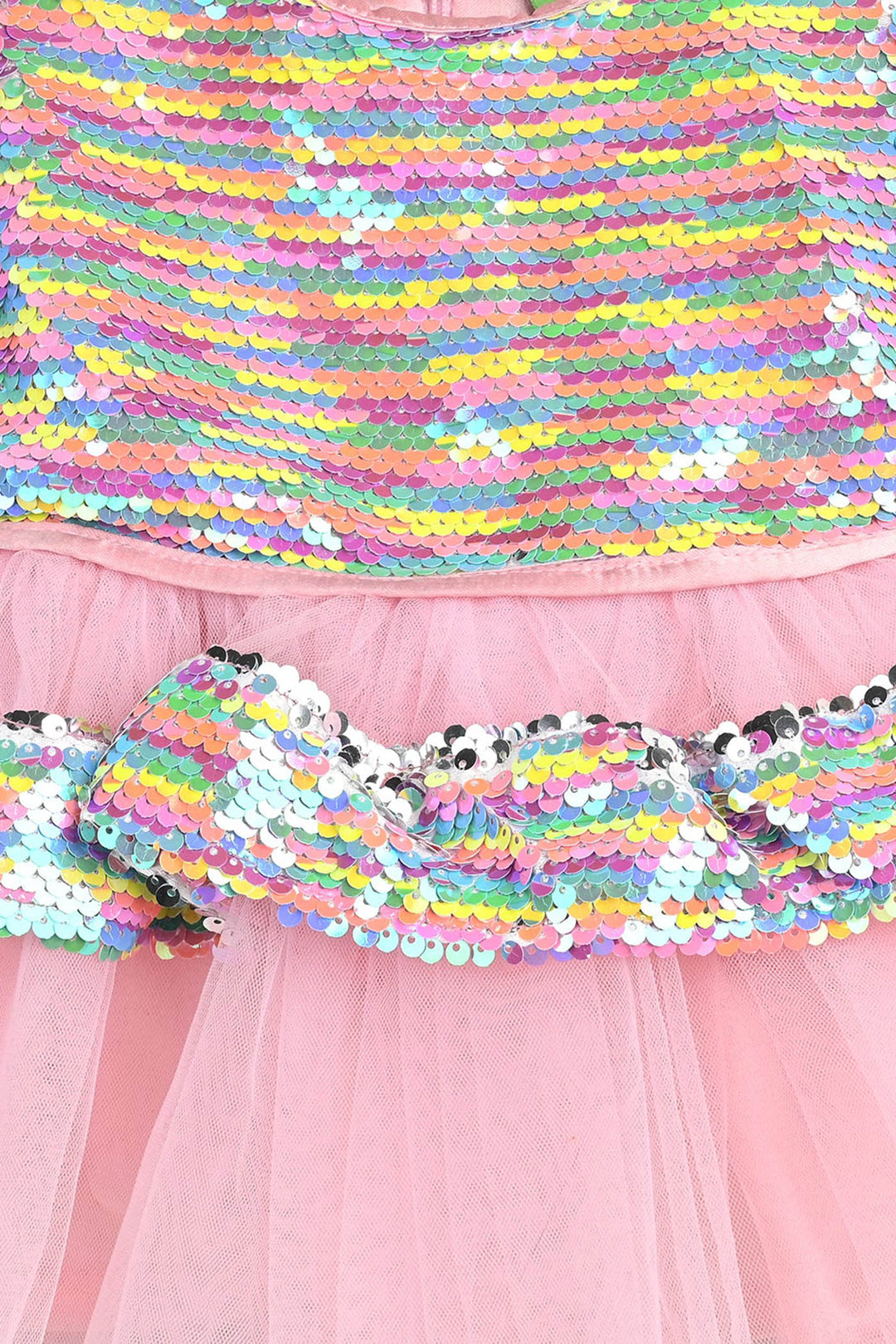 Infant Girls Sequence Fancy Frock Sequence Layer-Multi