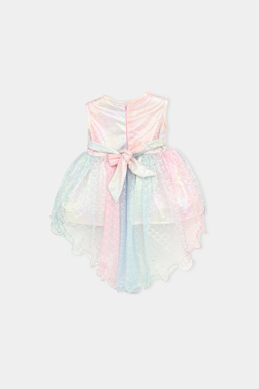Infant Girls Net Fancy Frock Rainbow-Multi