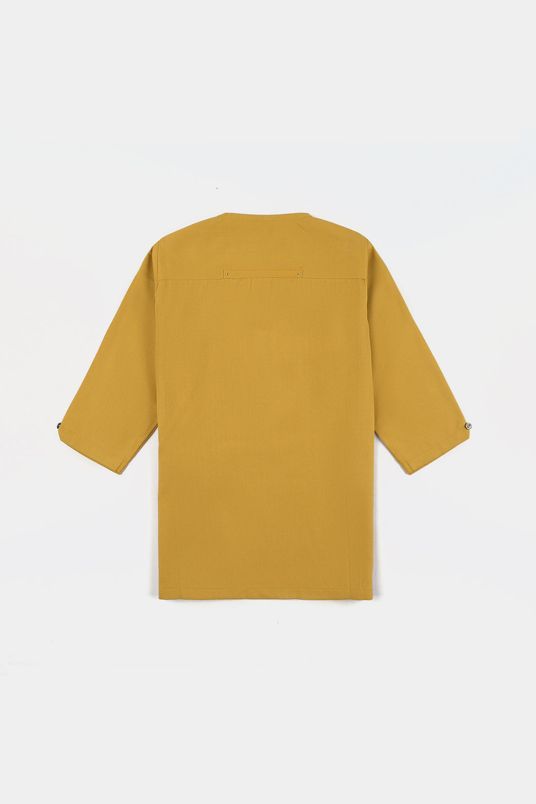 Infant Boys Poly Viscose Shalwar Suit (Cut Collar) - Mustard