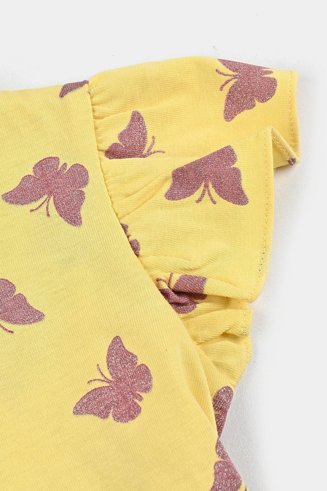 Infant Girls Cotton Jersey Knitted Frock Butter Flies