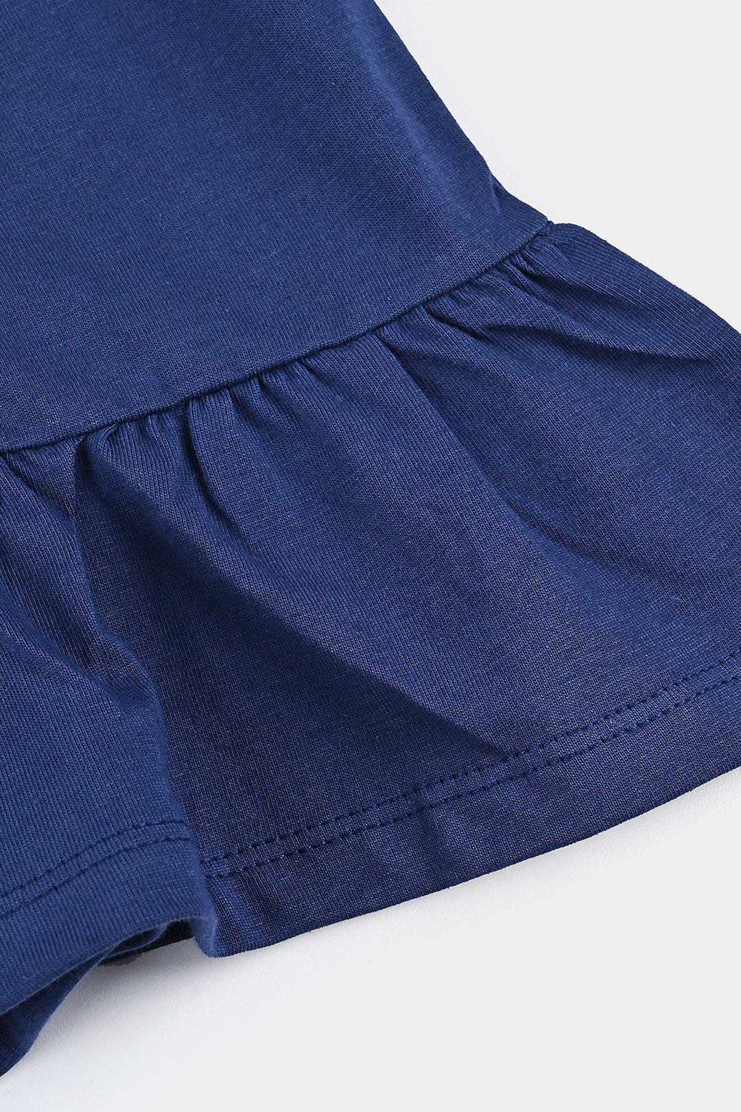 Infant Girls Cotton Jersey Knitted Frock Sun-Navy Blue