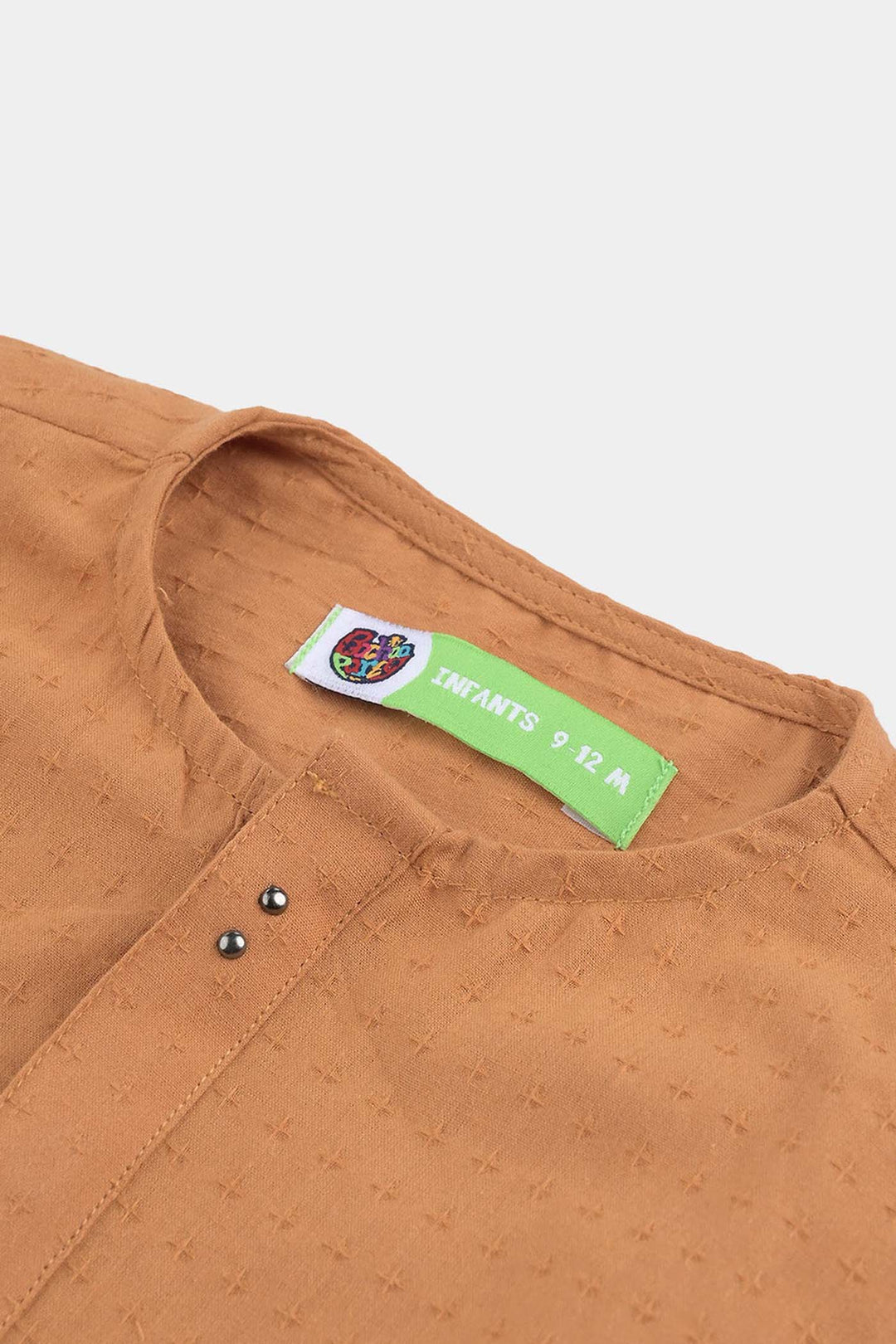 Infant Boys Cotton Jacquard Basic Kurta (Textured)