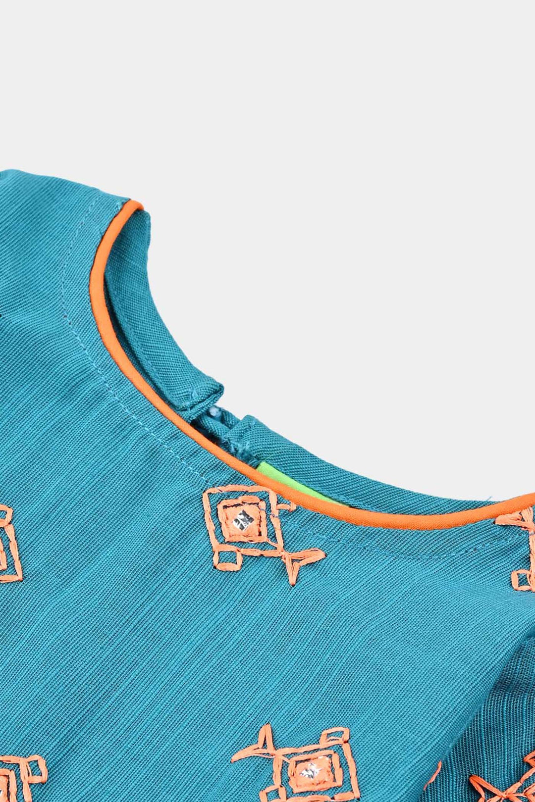 Infant Girls Cotton Slub EMB Kurti Little Fishes