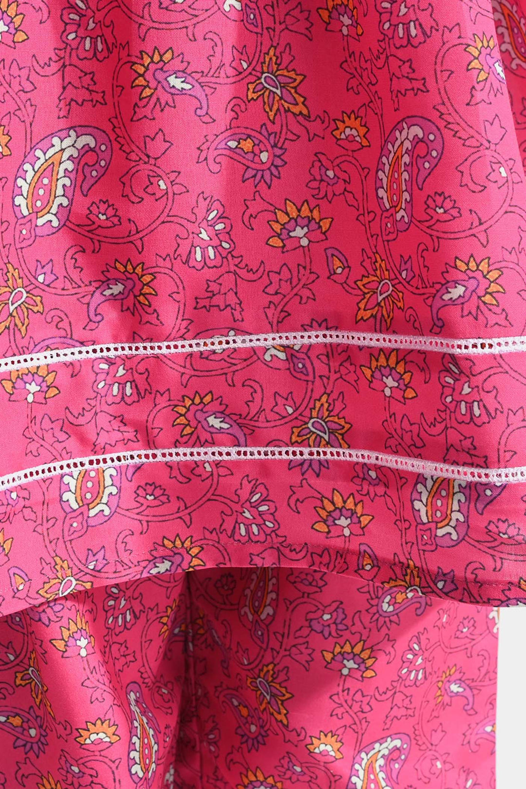 Girls Poly Lawn Printed 2 Pcs Paisley