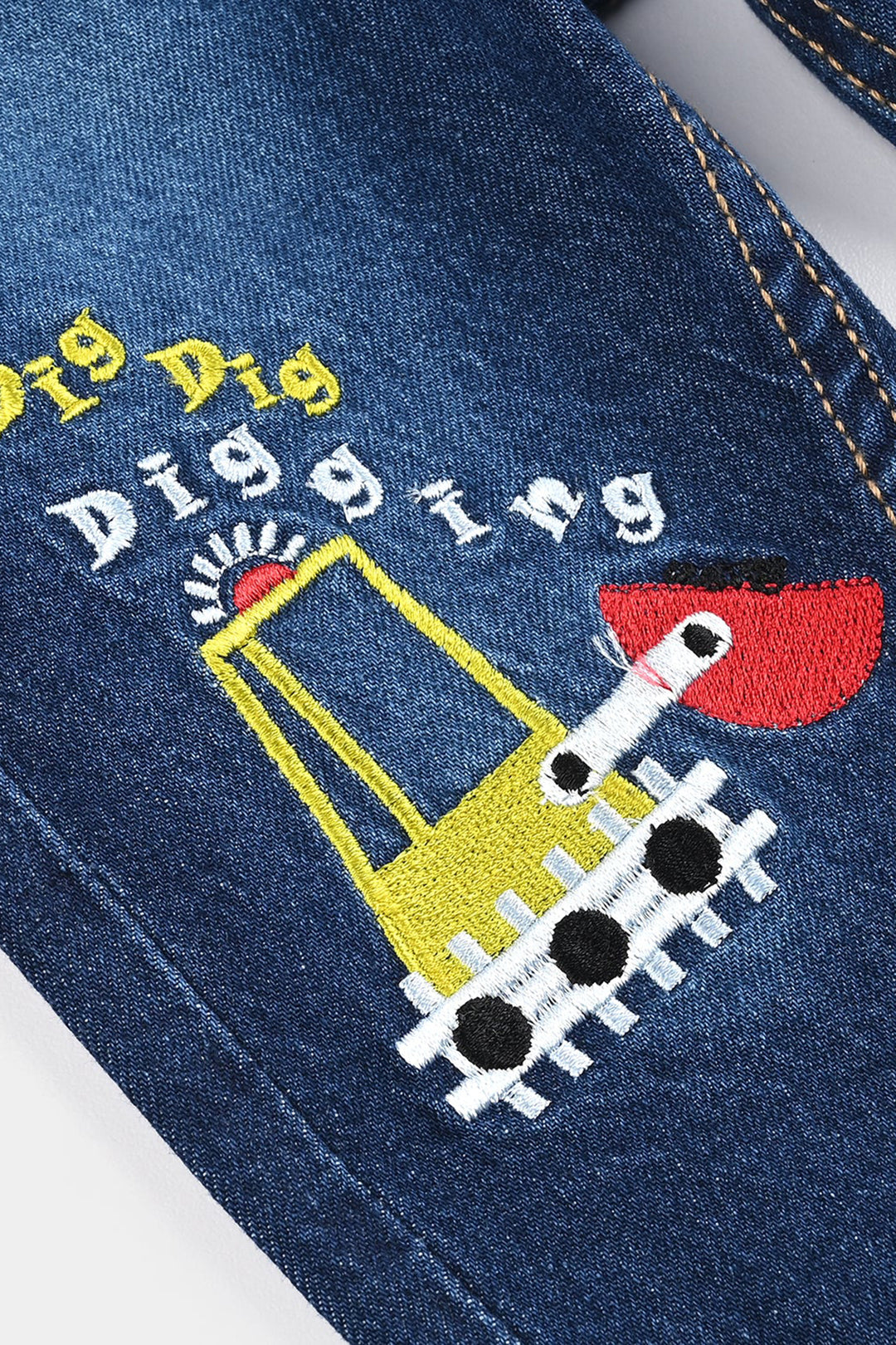 Infant Boys Denim Stretch Pant Lets Work-DARK BLUE