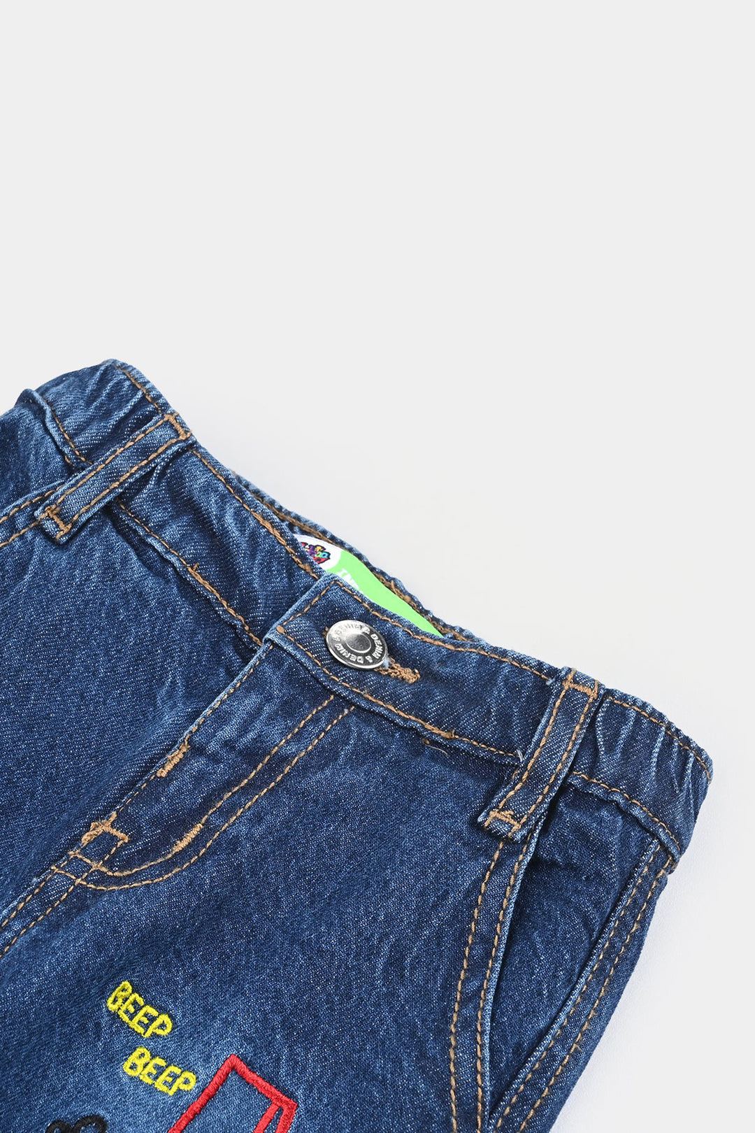 Infant Boys Denim Stretch Pant Lets Work-DARK BLUE