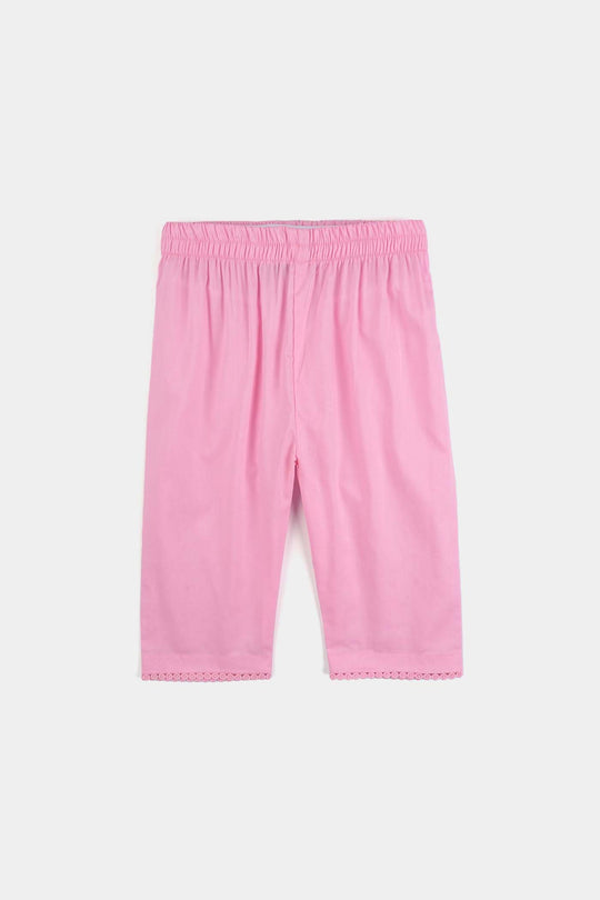 Infant Girls Cotton Poplin Emb 2 Pcs Dancing Doll-Pink