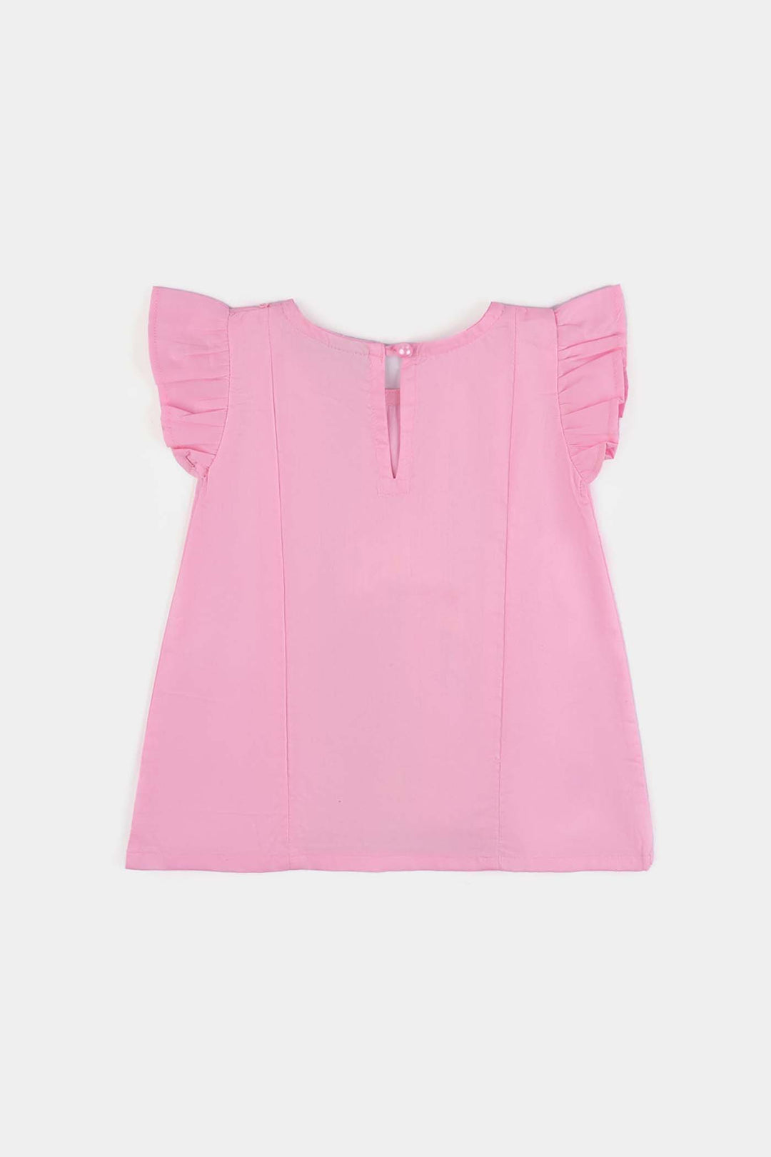 Infant Girls Cotton Poplin Emb 2 Pcs Dancing Doll-Pink