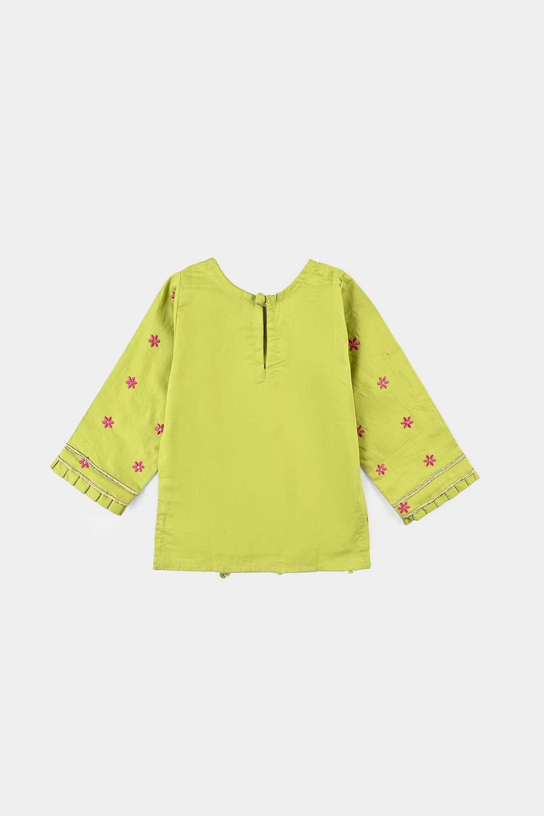 Infant Girls Cotton Poplin Emb 2Pcs Falak-Green