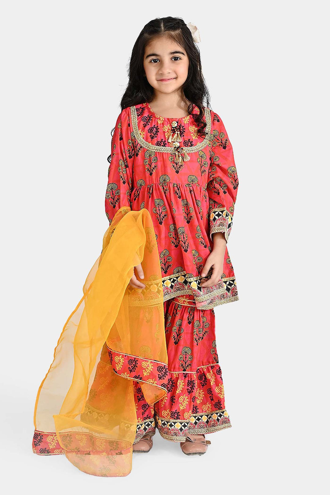 Girls poly cambric 3 Pcs Suit Raunaq-Multi