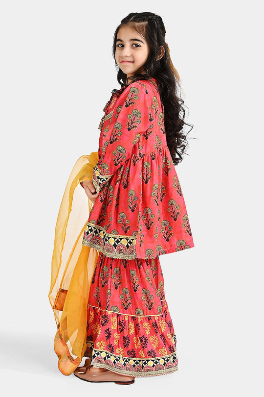 Girls poly cambric 3 Pcs Suit Raunaq-Multi