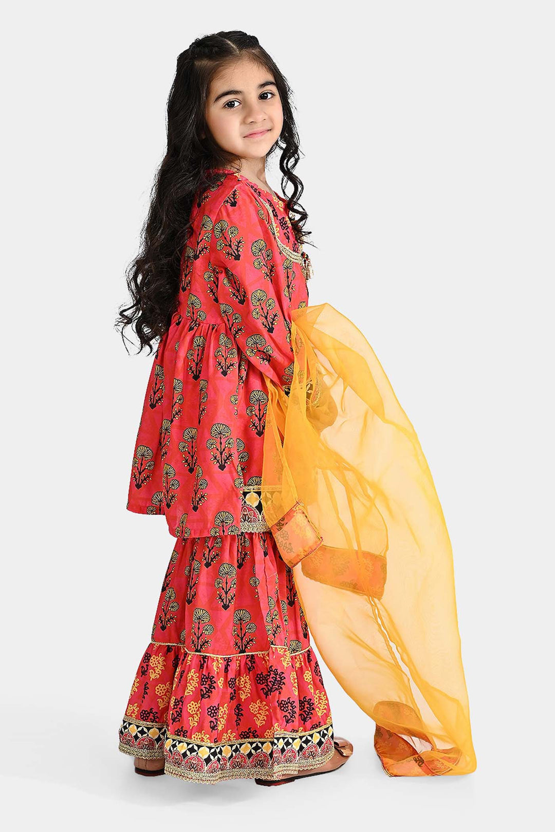 Girls poly cambric 3 Pcs Suit Raunaq-Multi