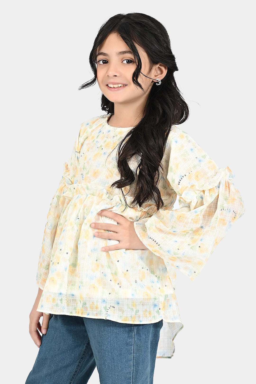 Girls Chiffon Casual Top Washes