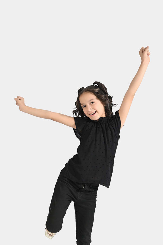 Girls Brochia Casual Top Crop Style