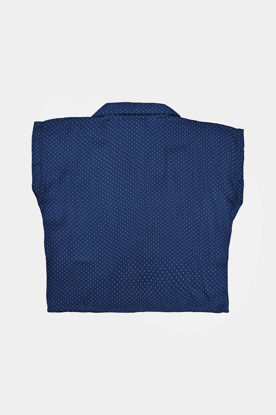 Girls Poly Cotton Emb Top Colorful Hearts-Blue